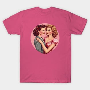 Retro comic lesbian couple T-Shirt